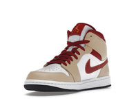 Air Jordan 1 Mid Light Curry Cardinal