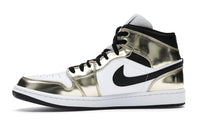 Air Jordan 1 Mid Metallic Gold Black White