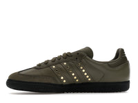 Adidas Samba OG Studded Stripes Dark Khaki Black