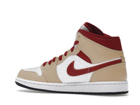Air Jordan 1 Mid Light Curry Cardinal