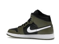 Air Jordan 1 Mid Black White Olive