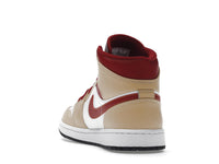 Air Jordan 1 Mid Light Curry Cardinal