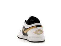 Air Jordan 1 Low White Black Metallic Gold Swoosh