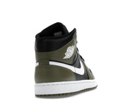 Air Jordan 1 Mid Black White Olive