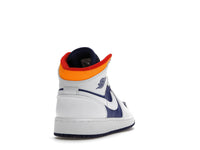Air Jordan 1 Mid White Laser Orange Deep Royal Blue