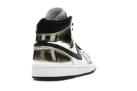 Air Jordan 1 Mid Metallic Gold Black White