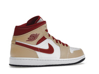 Air Jordan 1 Mid Light Curry Cardinal