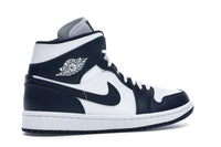 Air Jordan 1 Mid White Metallic Gold Obsidian