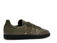 Adidas Samba OG Studded Stripes Dark Khaki Black