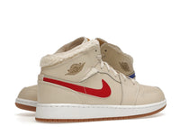 Air Jordan 1 Mid Utility Fleece Pearl White