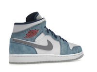 Air Jordan 1 Mid French Blue Fire Red