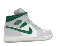 Air Jordan 1 Mid White Pure Platinum Pine Green