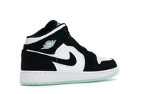 Air Jordan 1 Mid White Black Teal Tint