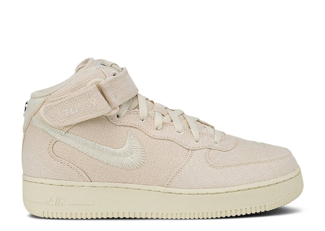 Nike Air Force 1 Mid Stussy Fossil (9865642115399)