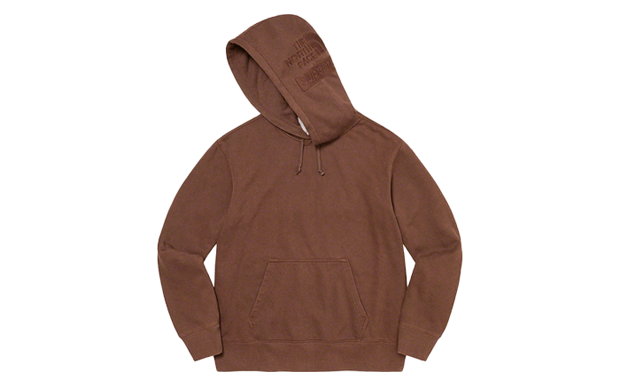 Supreme The North Face Pigment Printed Hooded Sweatshirt Brown