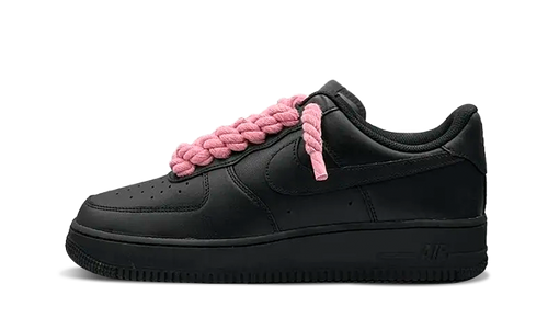 Nike Air Force 1 Rope Laces Black Pink
