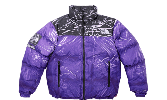 The North Face Printed Nuptse Jacket Purple