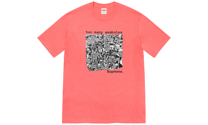 Too Many Assholes Tee Bright Coral