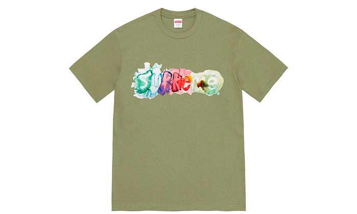 Watercolor Tee Light Olive