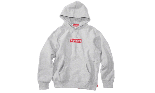 Swarovski Box Logo Hooded Sweatshirt Gray