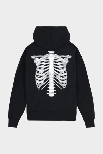 Sweat zippé Squelette v2 3D Noir
