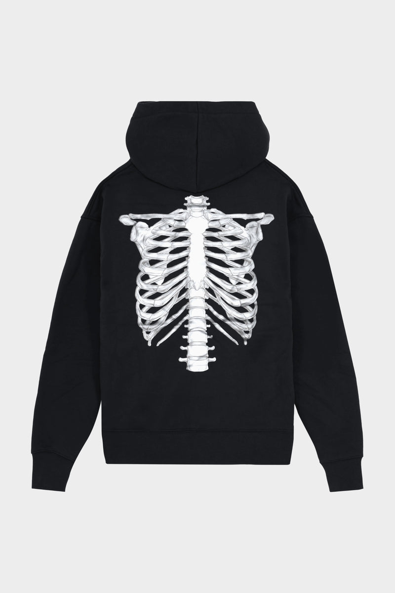 SWEAT ZIP SKELETON V2 3D BLACK