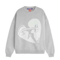 Pull en maille Fakegods Saint-Valentin Gris clair