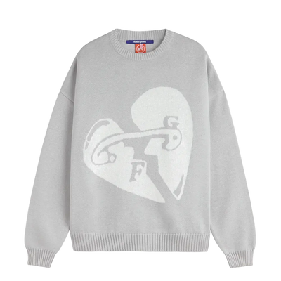 Pull en maille Fakegods Saint-Valentin Gris clair