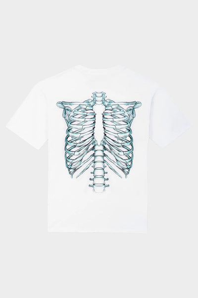 T-Shirt Squelette 3D Bleu