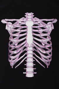 T-Shirt Skeleton 3D Pink