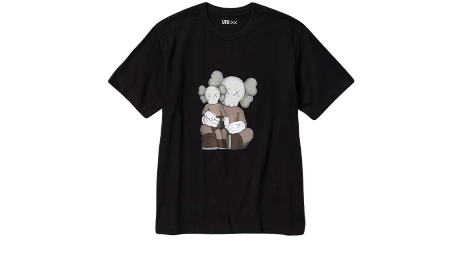 T-Shirt KAWS Black Graphic (Asian Sizing) (9009903141191)