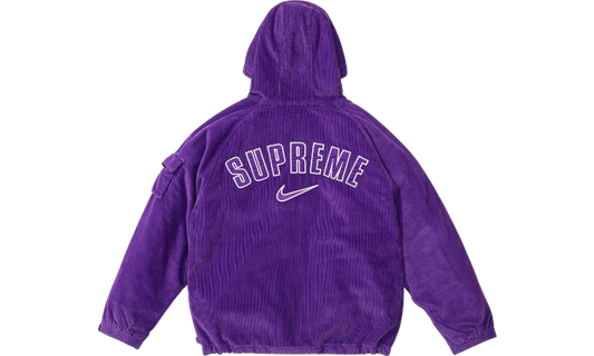 Nike Arc Corduroy Hooded Jacket Purple