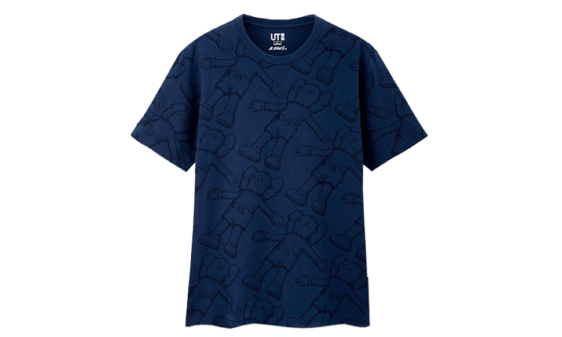 T-Shirt KAWS All Over Holiday Print Blue