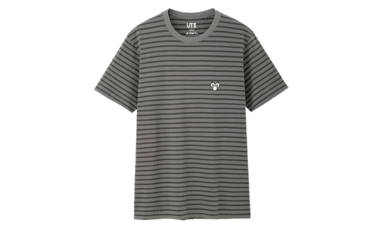 KAWS BFF Striped Dark Gray T-Shirt